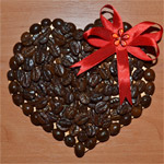 Кофейное сердце – подарок ко дню Святого Валентина